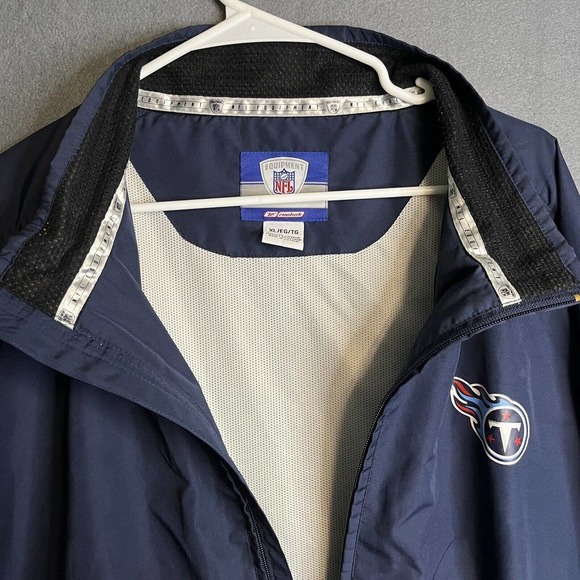 Reebok NFL Tennessee Titans Full Zip Windbreaker Jacket Size Xl NFL Equipment - Picture 5 of 9